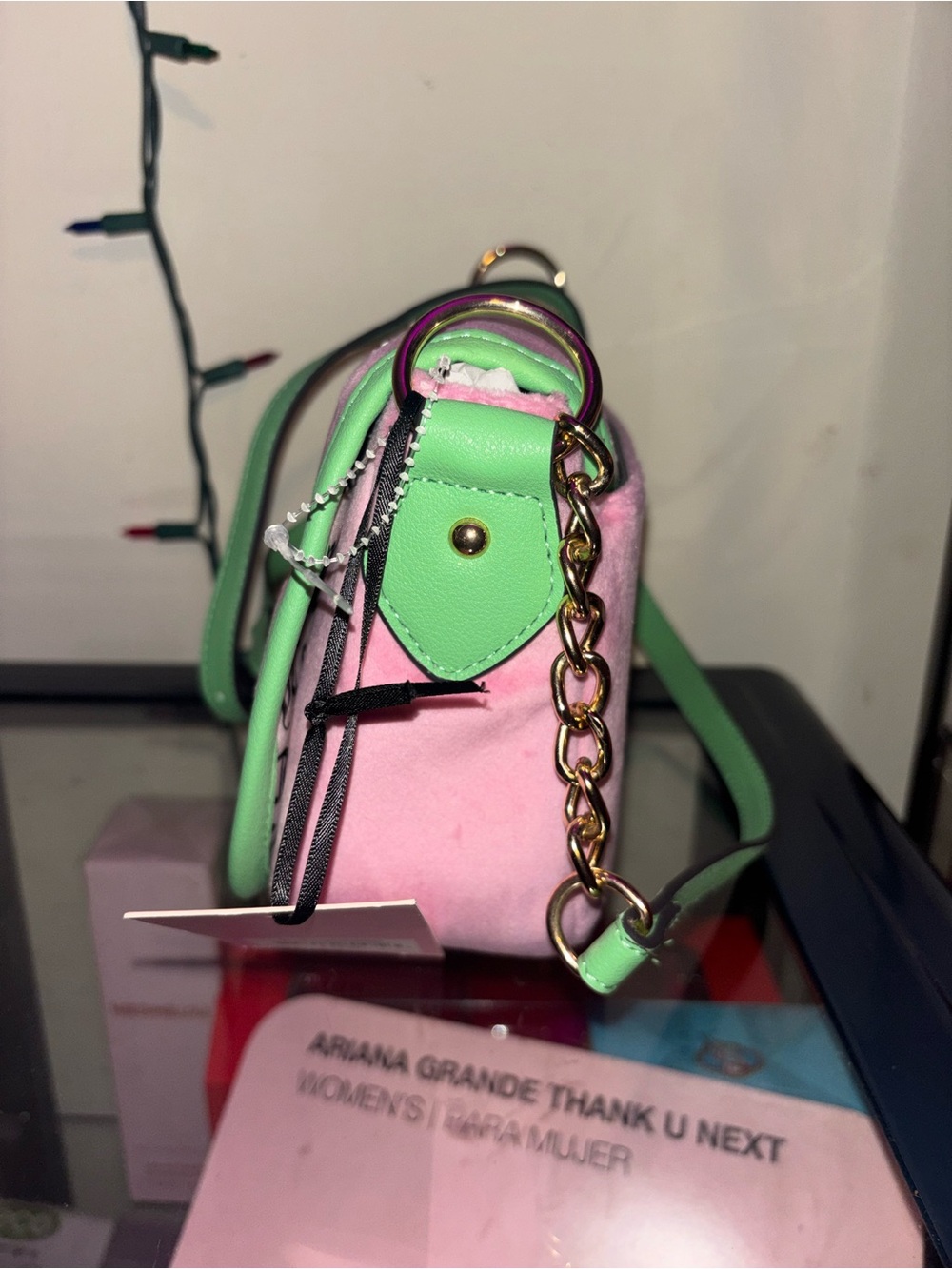 Juicy Couture Pink & Green Embroidered Crossbody Bag - Picture 4 of 7